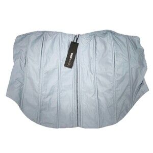 NWT Fashion Nova Plus Size 2x 40" Solid Slate Blue Sleeveless Top Club Dance